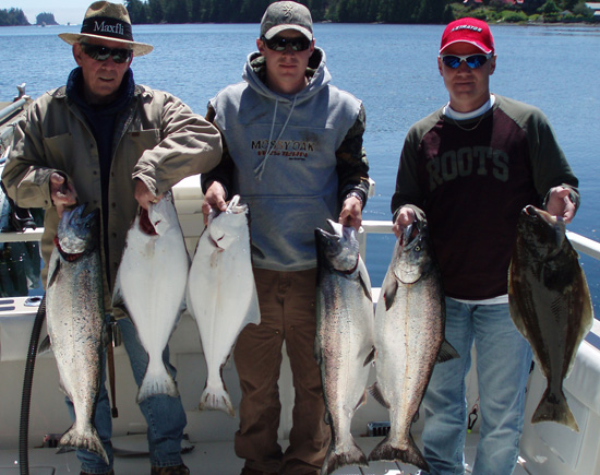 Salmon Fishing June 15, 2008 Bob McCrae with sons Scott and Andrew June 15, 2008
