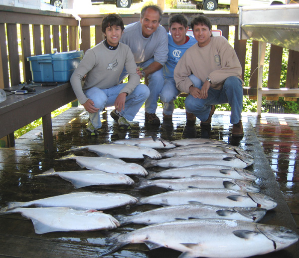 salmon and halibut fishing june 27 2008 Steve Sobol and group June 27, 2008
