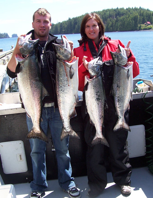 A good days catch Cory Lind and Jackie Sapergia June 13, 2008