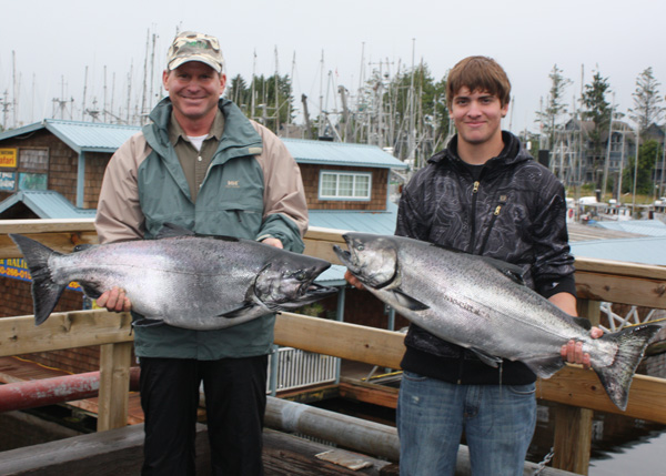 31 lb King Salmon Steve and Ross Rusconi with 25 and 31 lb King Salmon August 23, 2008