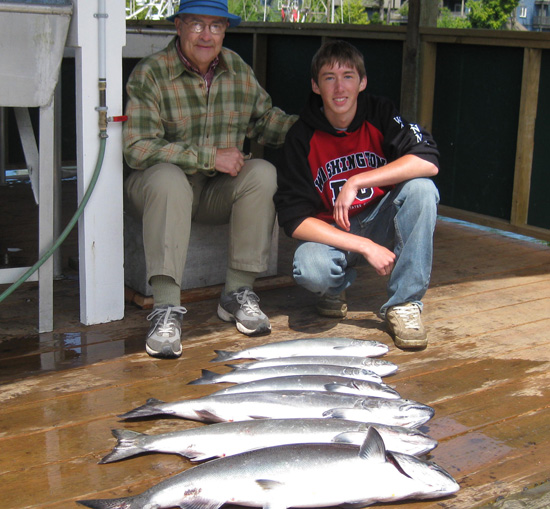 june29salmon Rand Hillier and son June 29, 2009