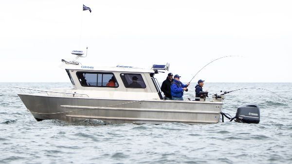 Keith's boat with fish on!!
